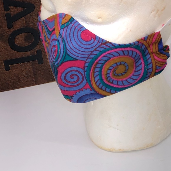 Simply Handmade Accessories - Handmade Geo Tribal Swirl Print Face Mask ~ New!